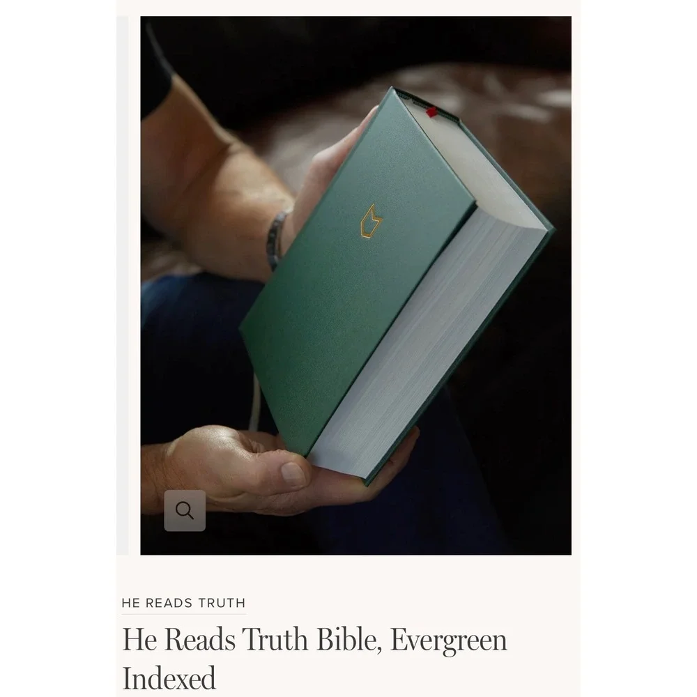 Holman He Reads Truth Bible CSB Men Evergreen Cloth Over Board Excellent